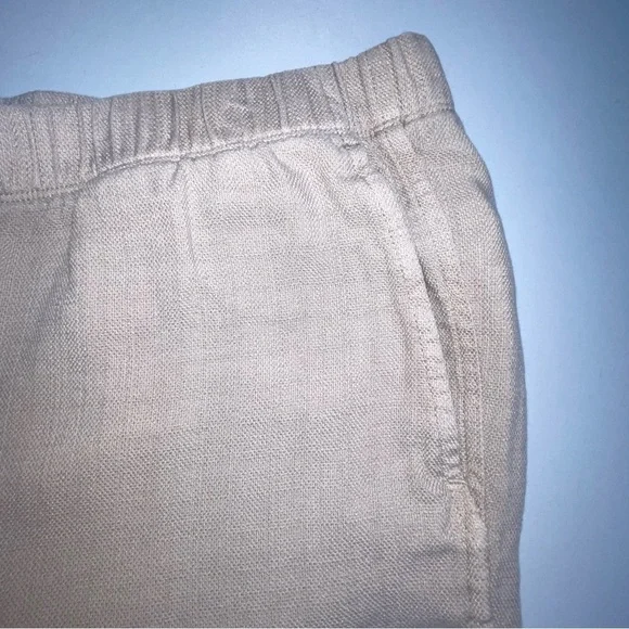 J Jill Pure Tencel Pull On Shorts LP Large Petite Tan Elastic Womens pockets